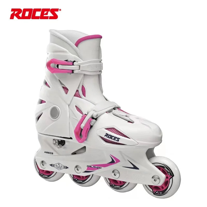 

Professional Inline Roller Skates Shoes Four Size Adjustable Adult Kids Skating 4 Wheel Sneakers Slalom Speed Patines