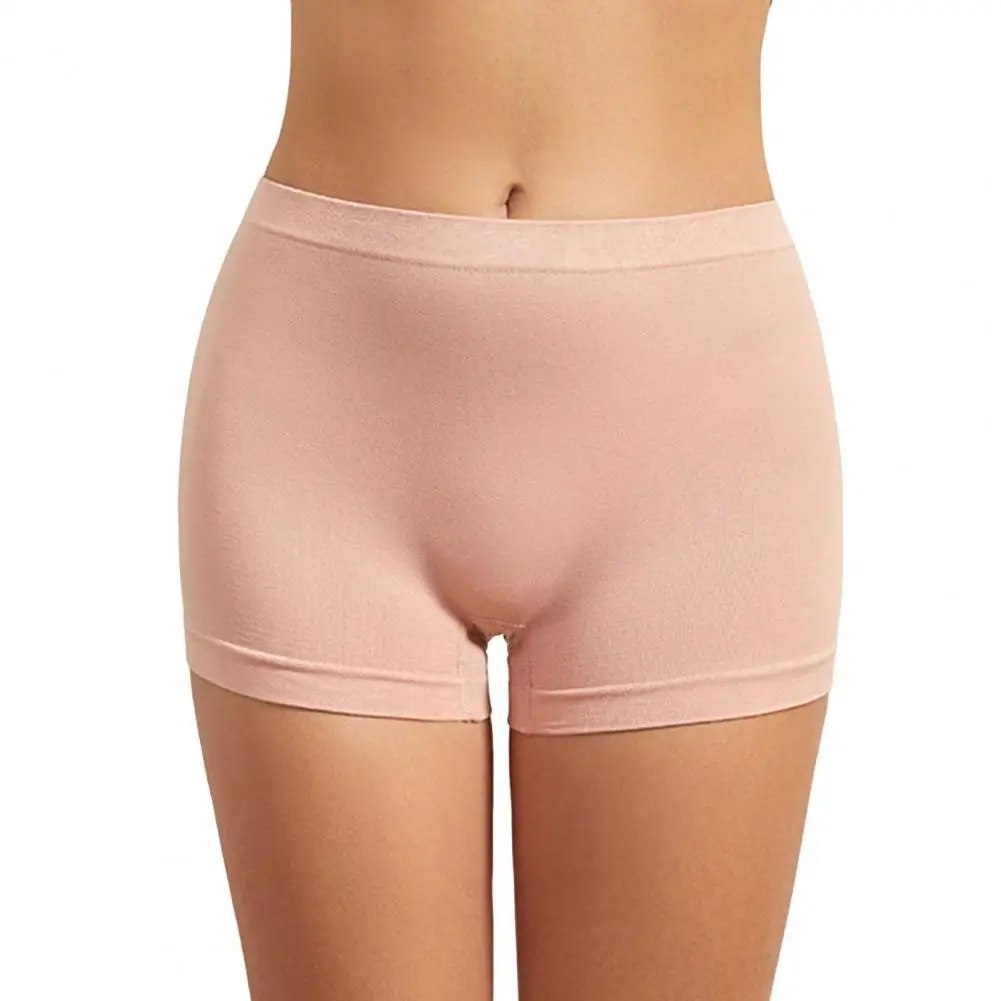 Women Boxers High Waist Ice Silk Safety Shorts For Women Anti-exposure Yoga Underpants With Quick Dry Technology High Elasticity