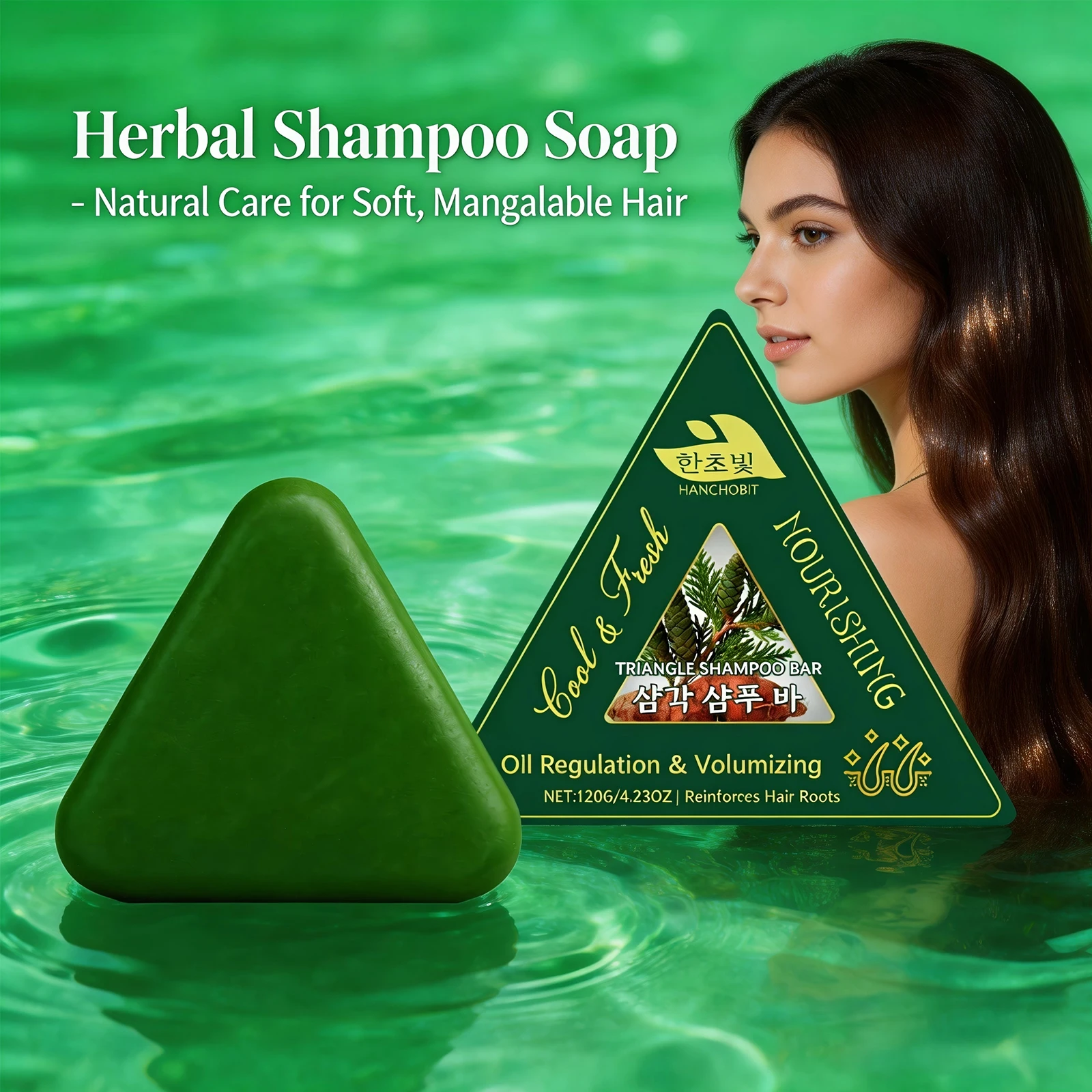 

Herbal Shampoo Soap Gentle Cleaning Scalp Oil Control Smooth Hair Refreshing Fluffy Natural Strengthen Hair Roots Shampoo Bar