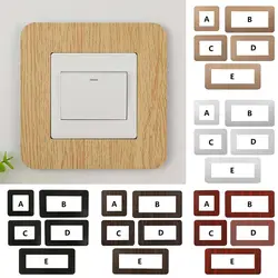 1PC Modern Light Switch Sticker Decorative Protective Cover Aluminum Socket Frame Cover Home Living Room Decor