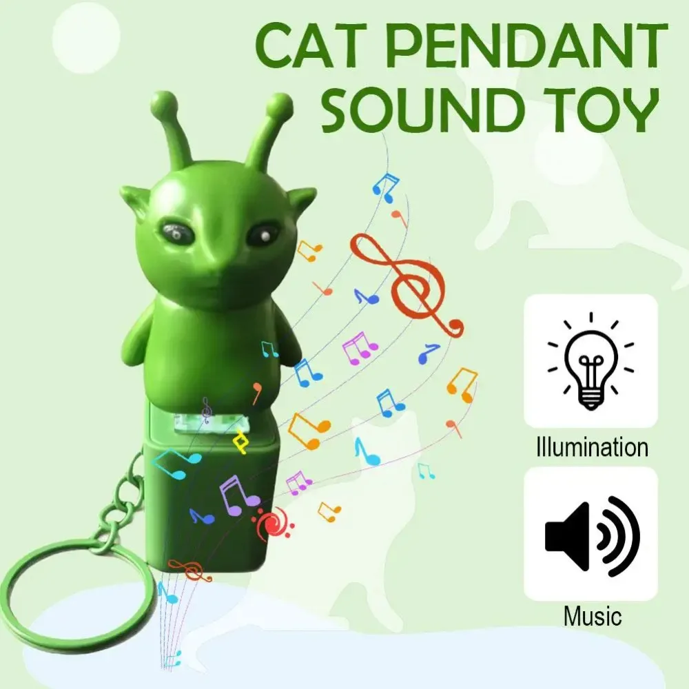 2026 Funny Animal Kitten Keychain Fidget Clicker With LED Colorful Lights Sound Button Toy Stress Relief
