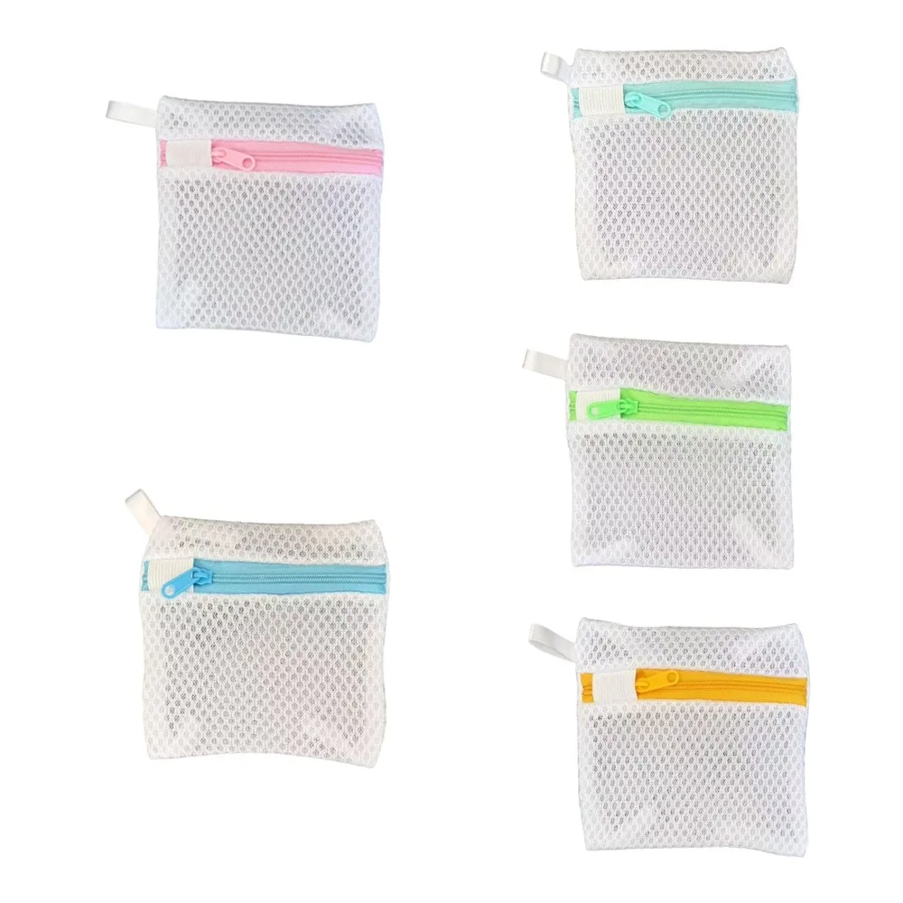 

Простая мини-мешковая сумка для стирки из сетки, однослойная, на молнии, из полиэстера, для стиральных машин, для стирки в пакетах, дорожная