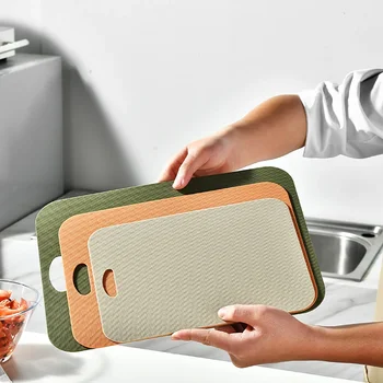 Kitchen Cutting Board Plastic Chopping Board 1-3Pcs Non-slip Cutting Board Meat Fruit…