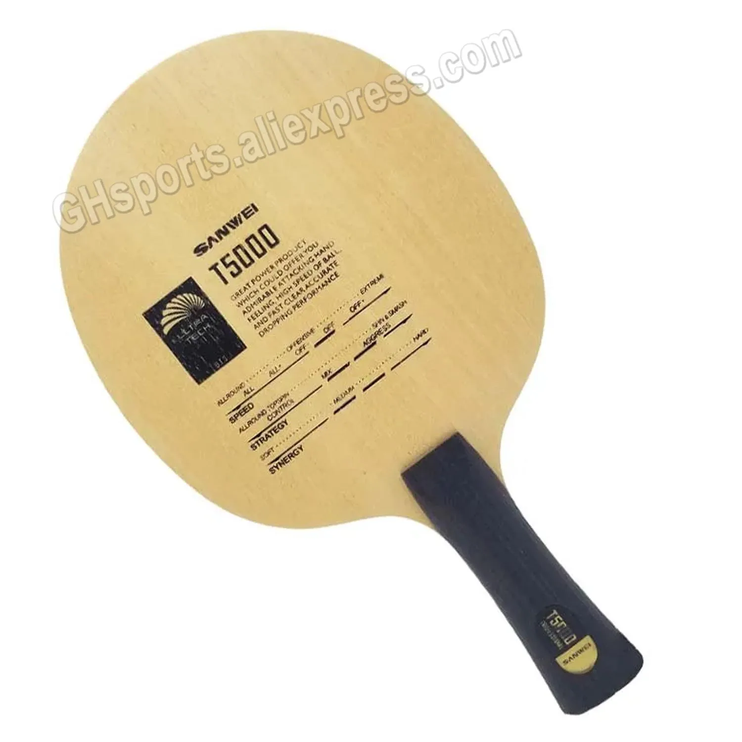 SANWEI T5000 Table Tennis Blade 5wood 2Carbon LD light carbon Racket Ping Pong Bat