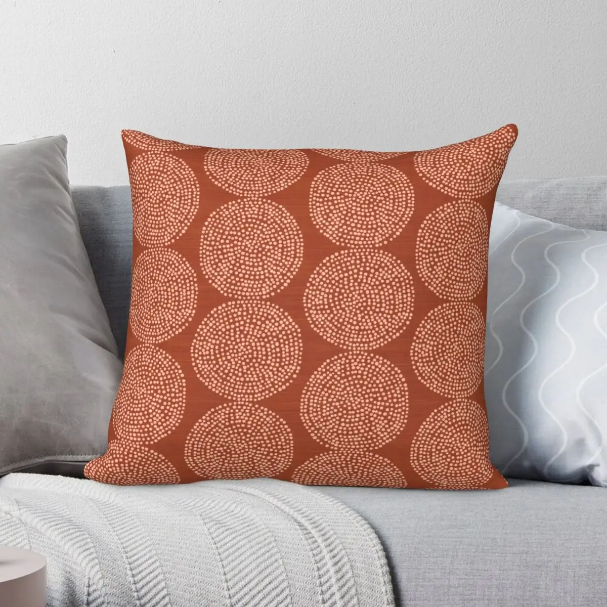

Beech In Rust Square Pillowcase Polyester Linen Velvet Printed Zip Decor Home Cushion Cover Wholesale 18"