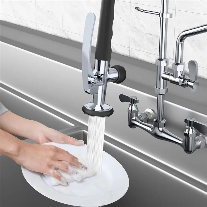 ABYS-Locking Bracket Brass Sprayer Head Kitchen Faucet Dish Rinser Universal 1/2