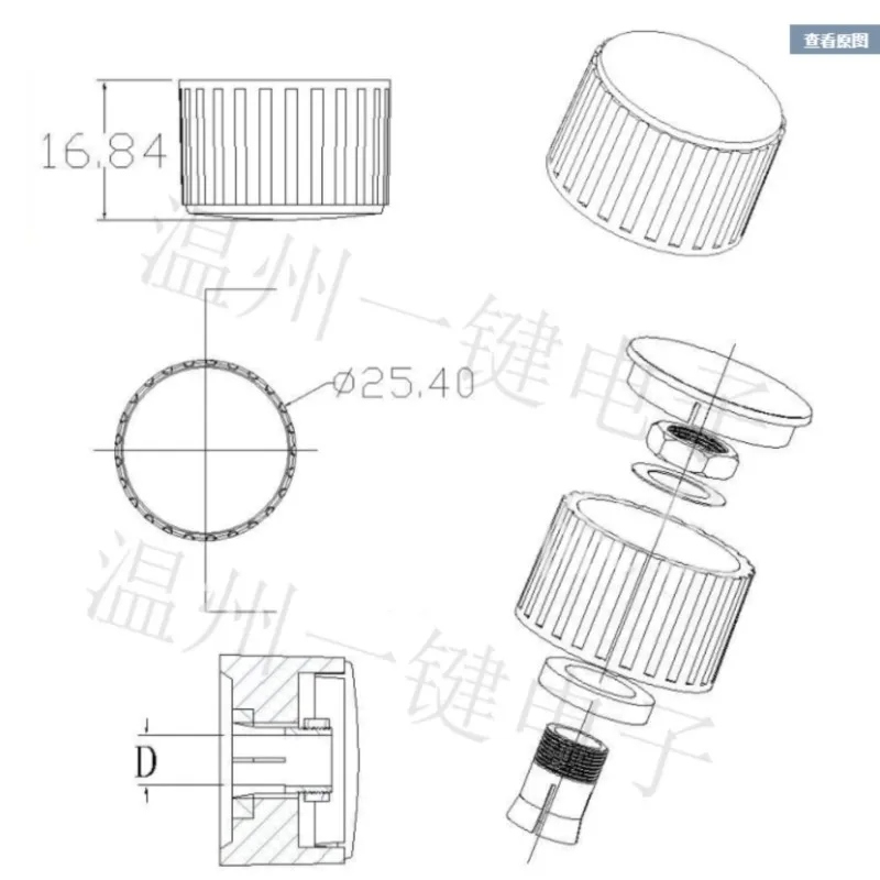 10 pcs KYZ-25-6.0 potentiometer rubber plastic color hat welding machine commonly used current adjustment knob switch