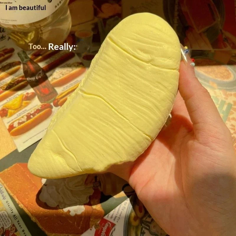 【BS】Hot Sale Soft Wet Durian Cream Bread Squeeze Release Tool Slow Rebound Hand Relax Gift DIY Decompression Squeeze