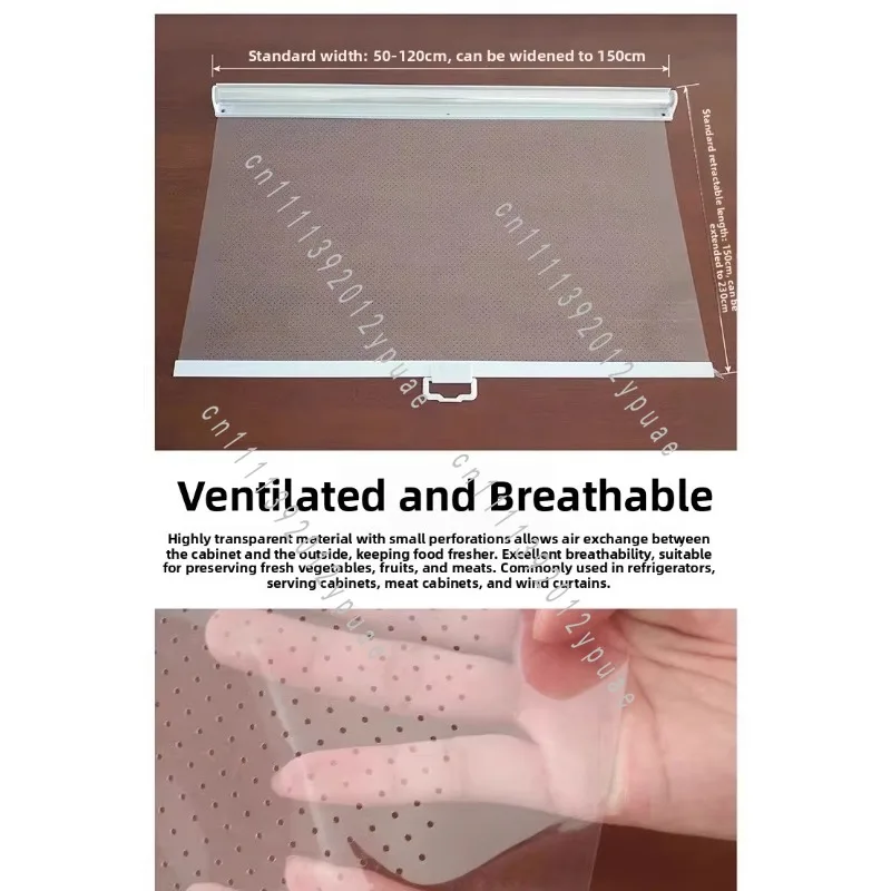 Clear Dustproof Roll Curtain, Cold Room Refrigerated Cabinet Isolation Door Curtain for Thermal Insulation