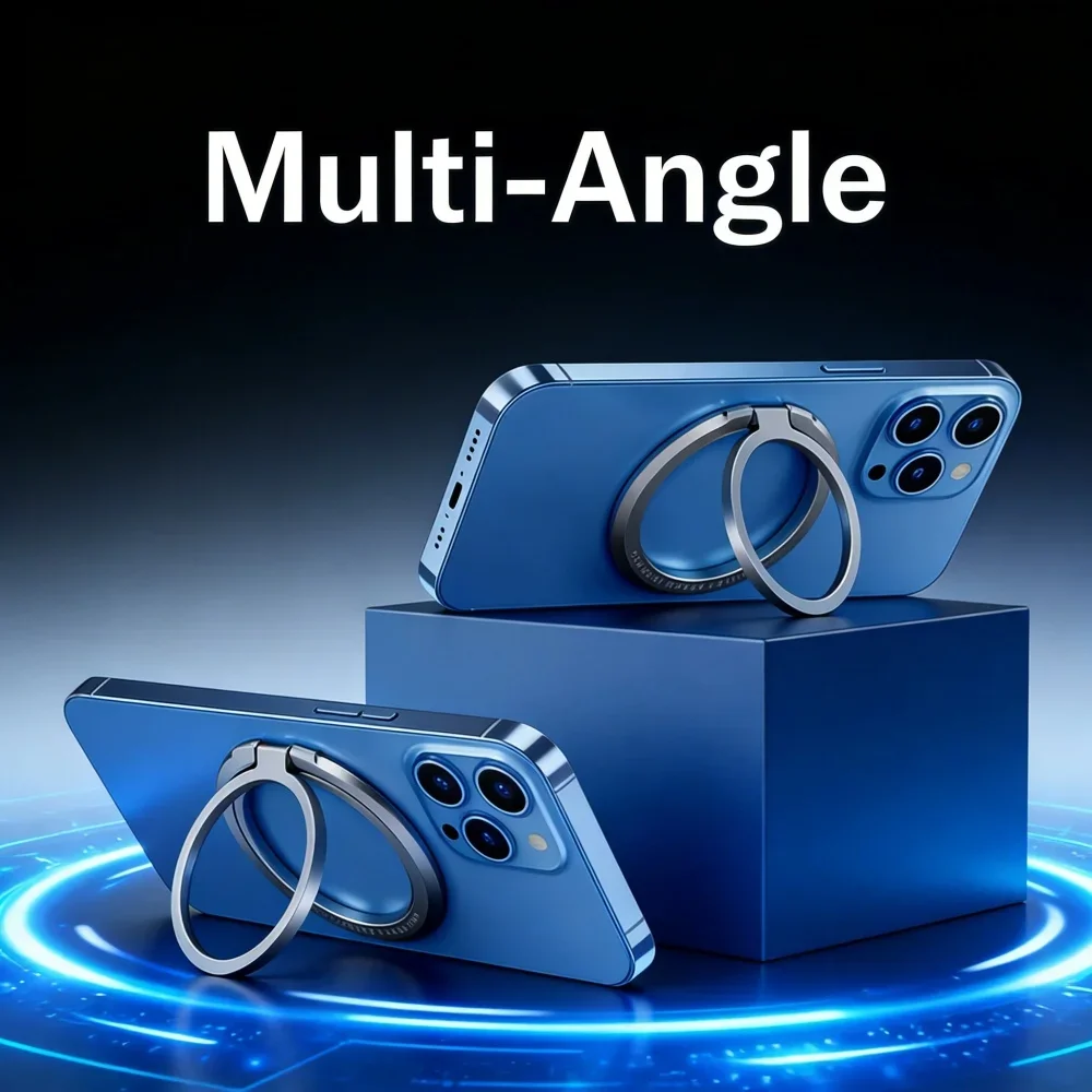 Magnetic Adjustable Stand Phone Finger Ring Holder Accessories Magnet Ring Support Bracket For iPhone Samsung Mobile Phone Case view 2