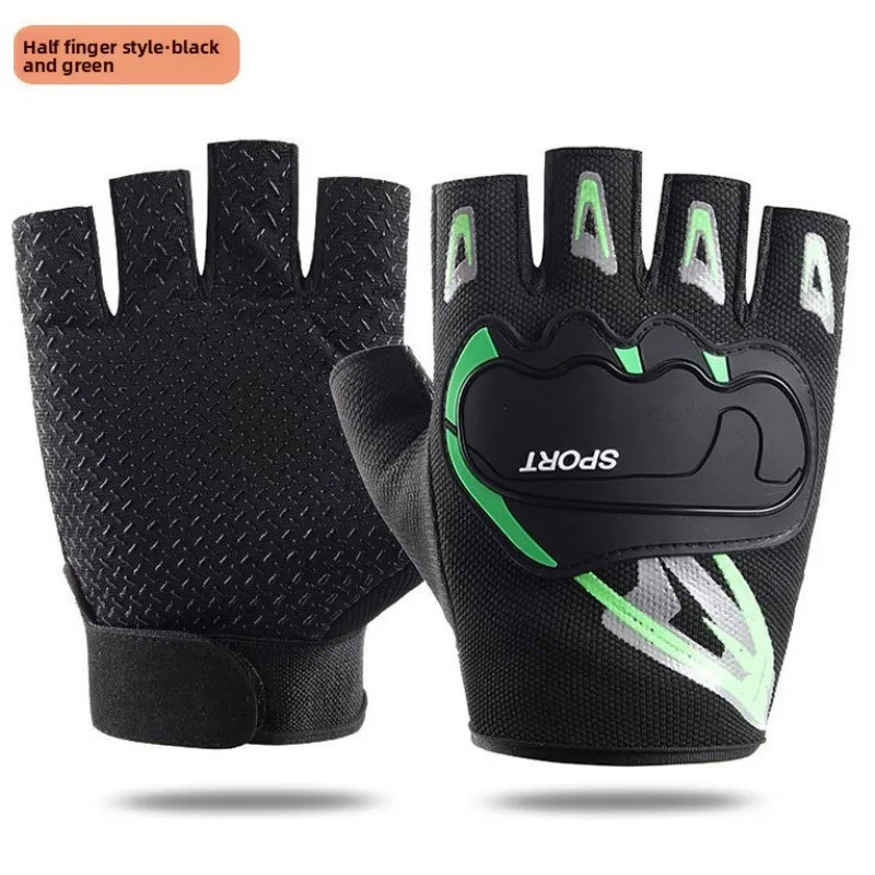 Breathable Touch Screen Non Slip Wear Resistant Cycling Motorcycle Gloves with Palm Protection for Outdoor Mountaineering H