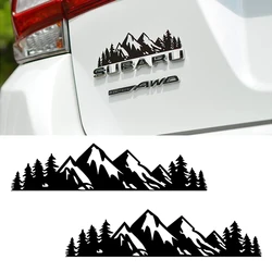 2pcs Mountain Tree car body decoration stickers, vinyl waterproof stickers, car truck trunk bumper decoration stickers