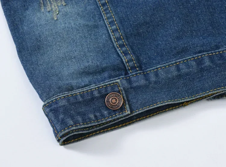 Womens Buttoned Washed Denim Jacket Sleeveless Crop Vest Soild Color Lapel Button Pocket Ladies Vest Coats Casual Style Vest Top