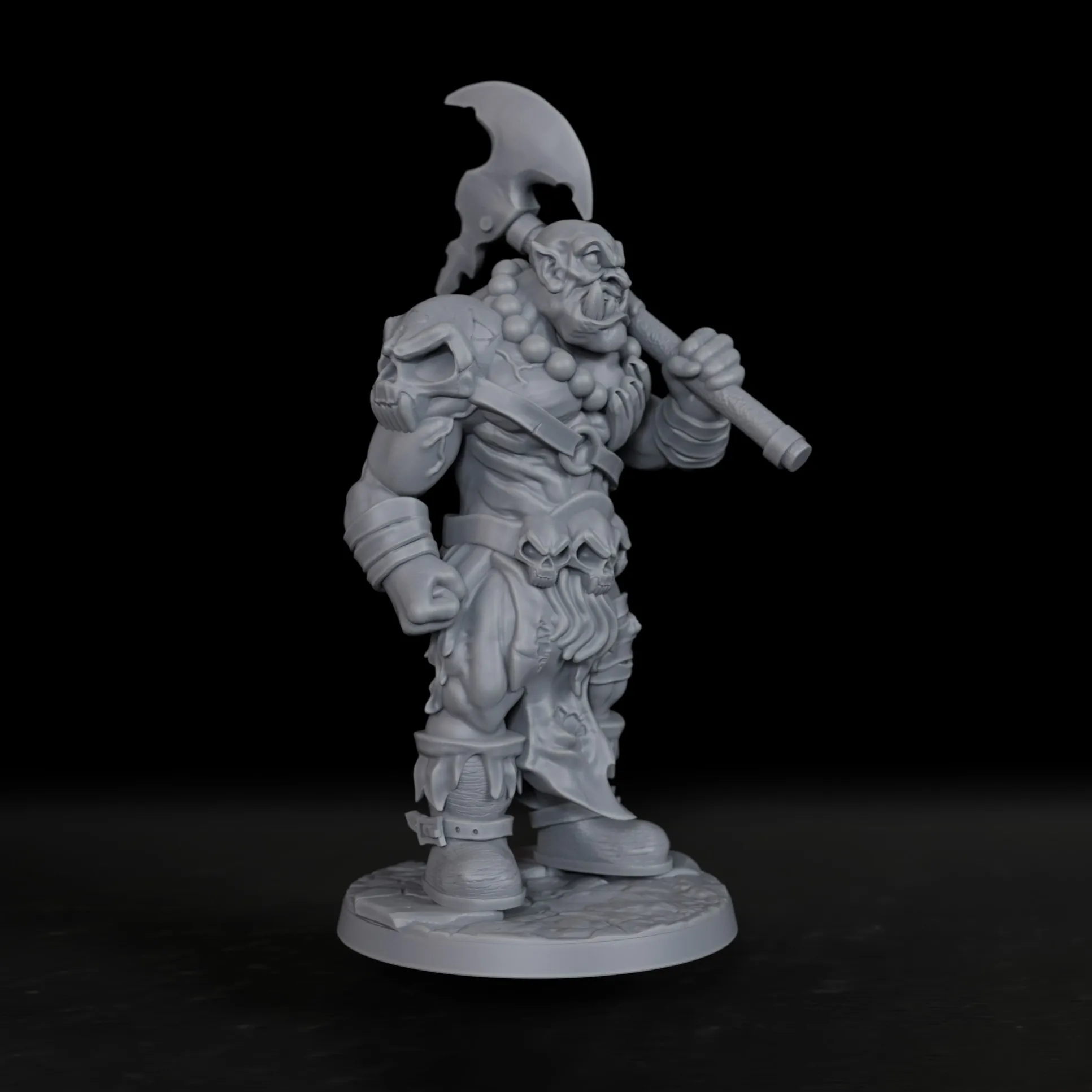 25mm TTRPG Orc Warrior Miniature - Collectible Gift for Board Game Players, Fits Various Classic Board Games view 6