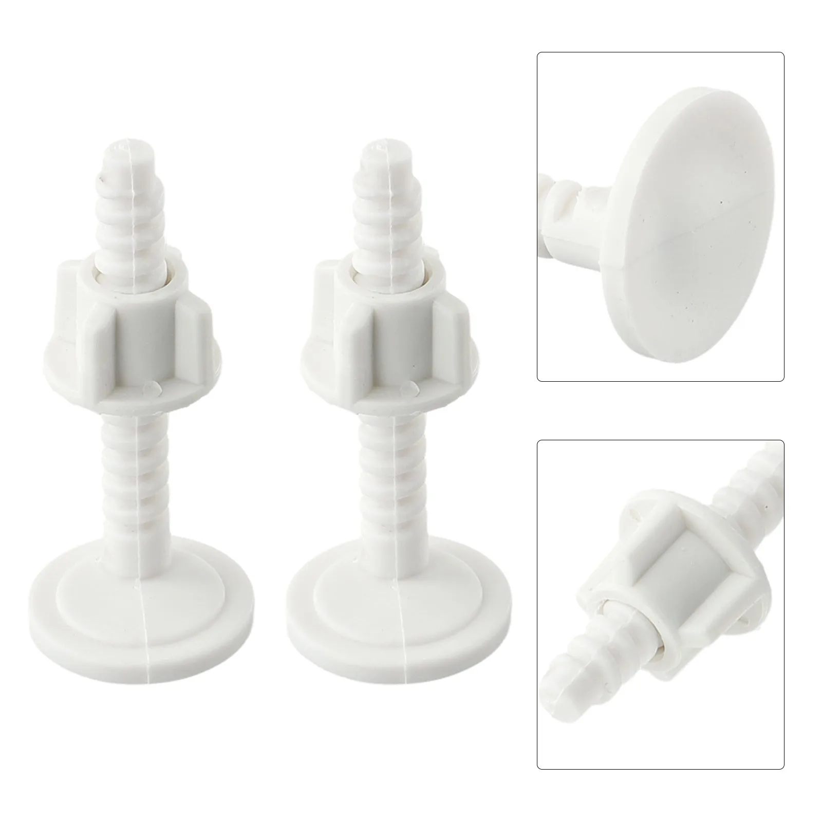 Bathroom Toilet Lid Screw White Easy To Install Excellent Toughness Good Strength 60*30mm High Quality Material