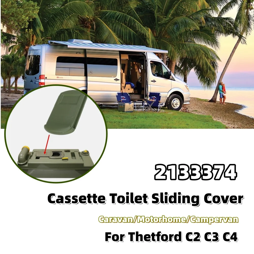 1PCS Caravan Cassette Toilet Sliding Cover RV Motorhome Campervan Interior Toilet Accessories 2133374 For Thetford C2 C3 C4