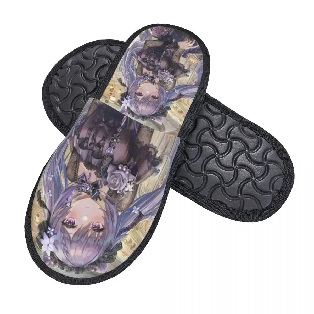 Custom Anime Genshin Impact Comfort Scuff Memory Foam Slippers Women Manga Kawaii Spa House Shoes