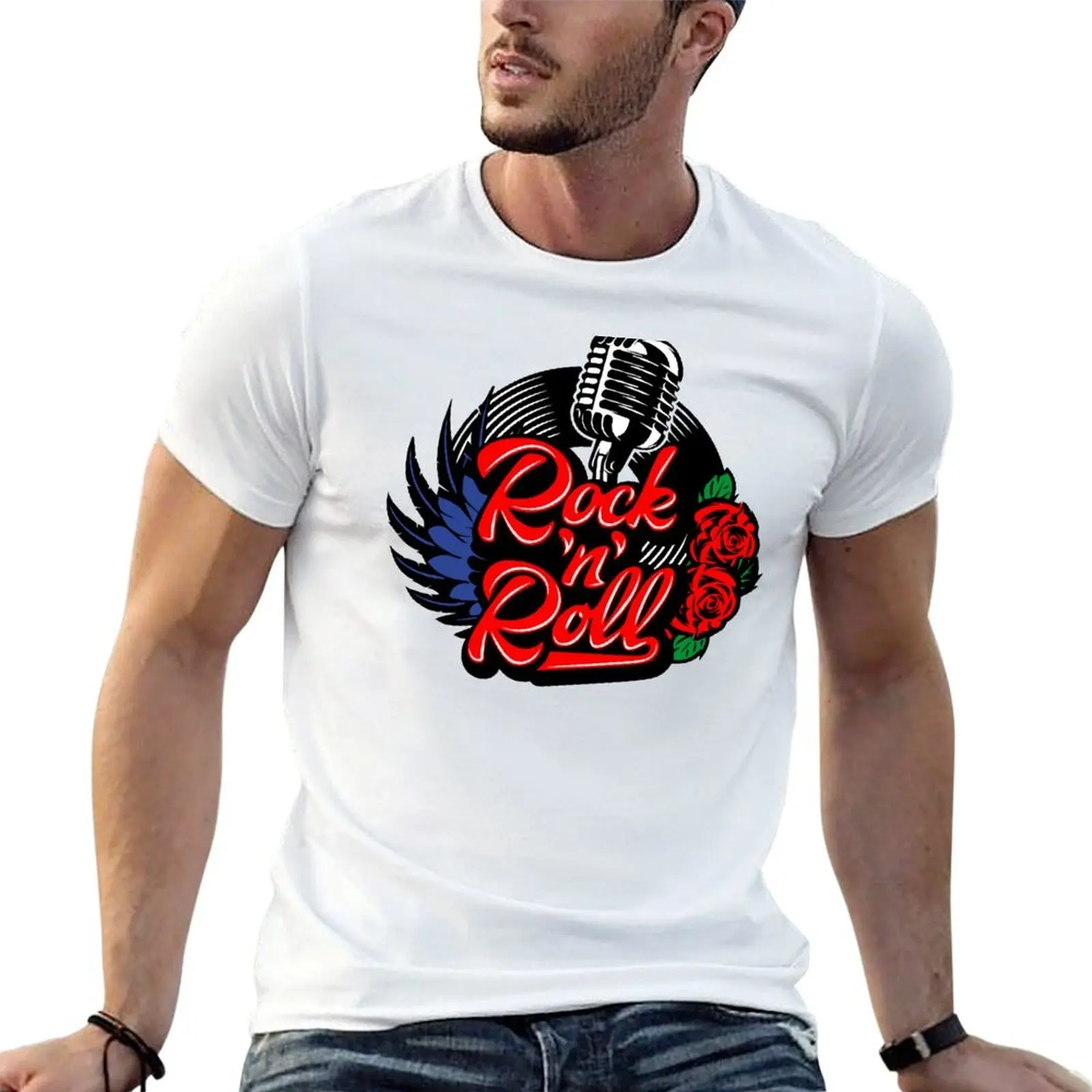 Rock 50s Rockabilly Music Rock and Roll Vintage Rocker 60s 70s Vinyl record T-Shirt