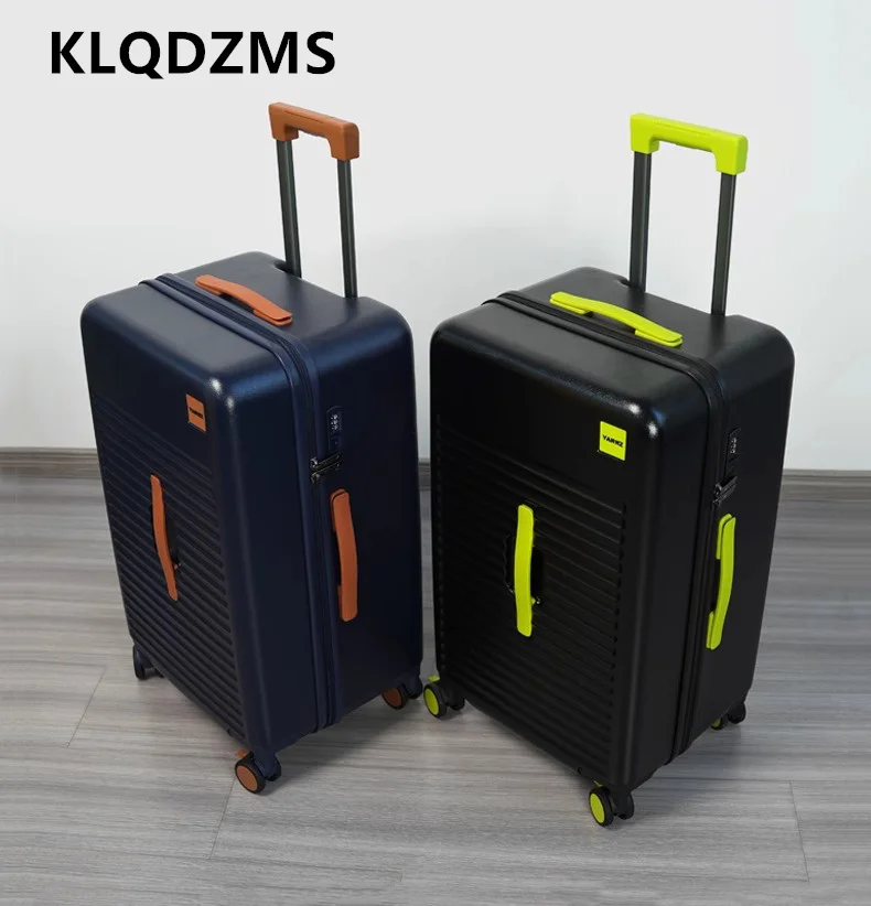 KLQDZMS حقيبة على عجلات سعة كبيرة حقيبة تروللي بعجلات طالب الأسرة أساسيات السفر 24 "26" 28 بوصة عجلة عالمية الأمتعة #2