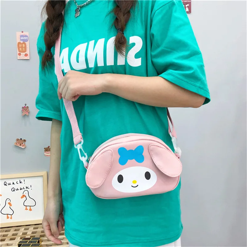 Sanrio Crossbod Bag Kuromi moja melodia prosta klatka piersiowa dla studentów Cinnamoroll dziecięce torby na ramię plecak podróżny dziewczynka