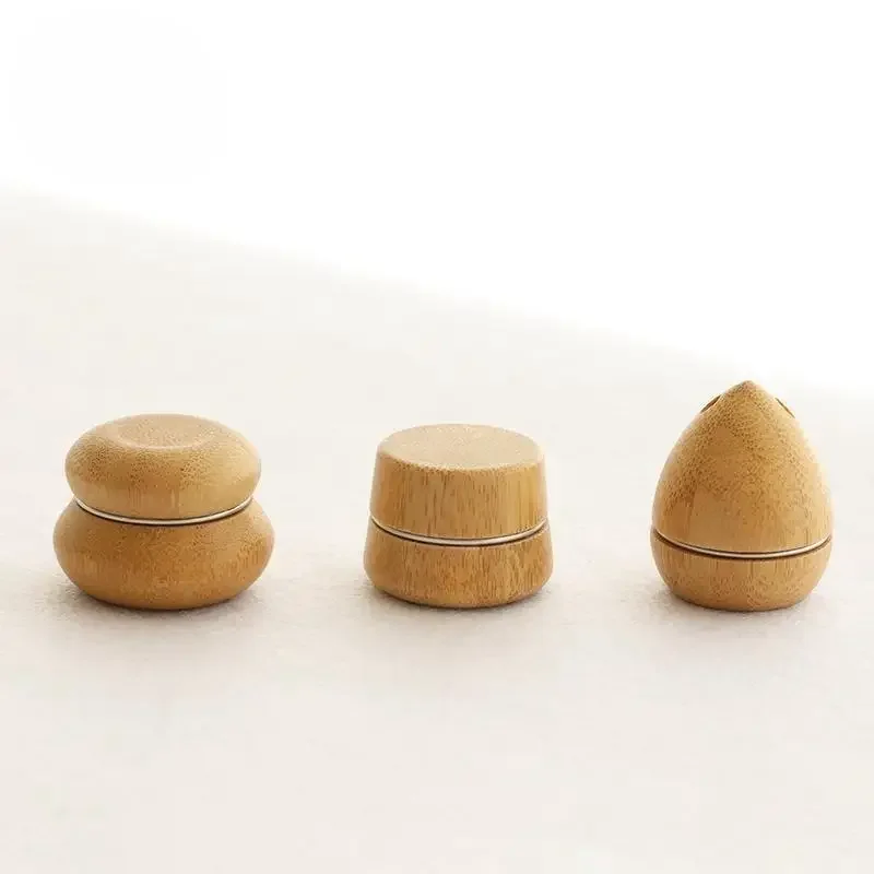 

Mini Bamboo Cosmetic Container Cream Bottle Lip Balm Makeup Skincare Container Refillable Lotion Jar Empty Cosmetic Box