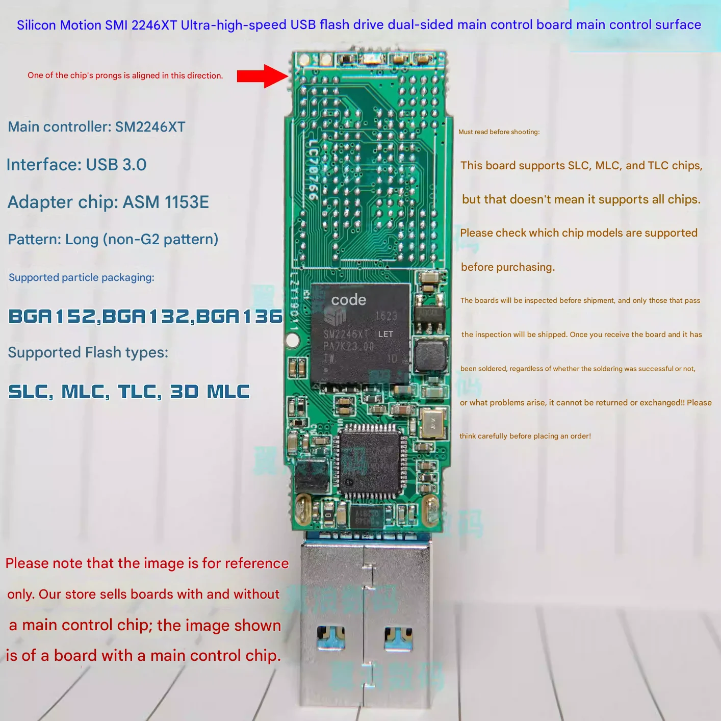 Silicon Motion SM2246XT High-Speed Solid-State SSD Kit USB Flash Drive Controller Board USB 3.0/3.1 DIY Circuit Board