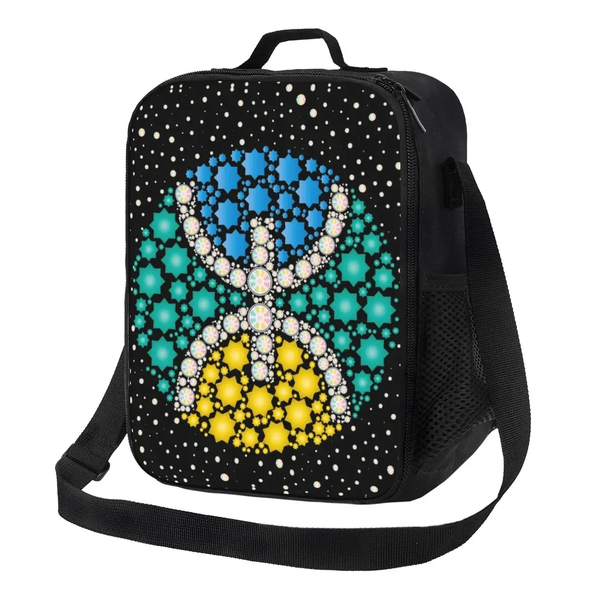 

Amazigh Berber Tifinagh Art Insulated Lunch Bag for Women Ethnic Geometric Thermal Cooler Lunch Tote Office Picnic Travel