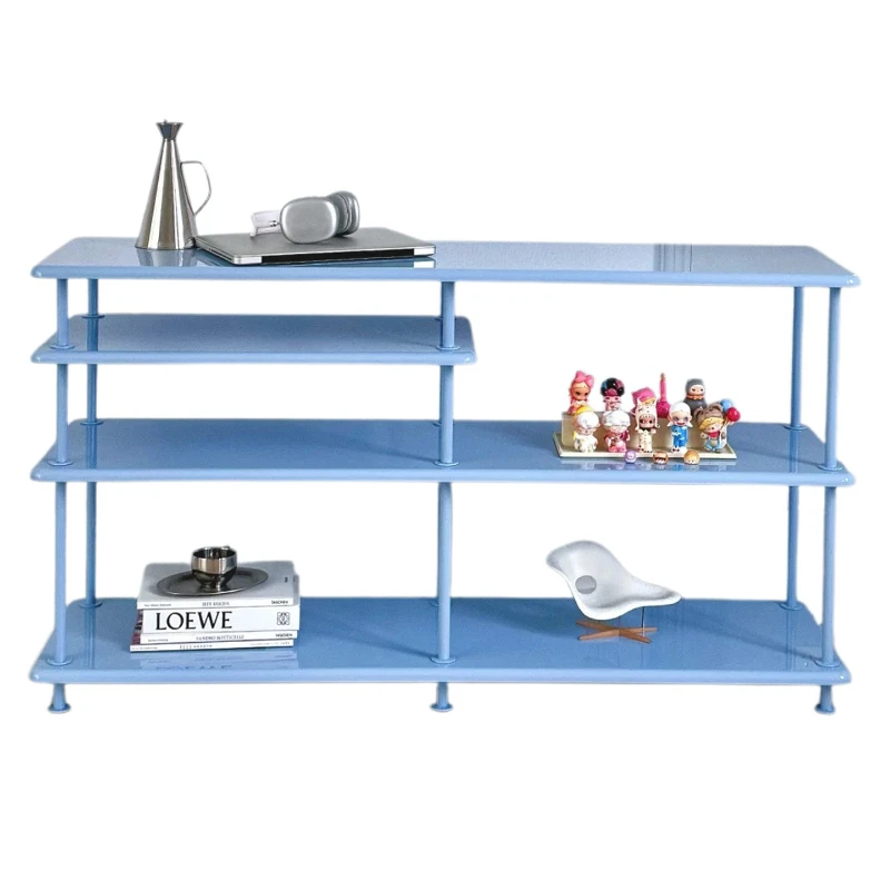 

Living room household color multi-layer swing frame small apartment simple floor storage storage shelf bedroom