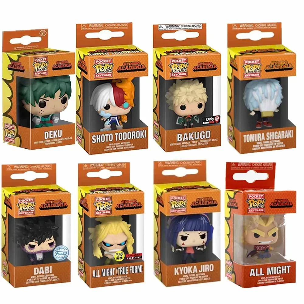 

New Funko Keychain Toy My Hero Academia Series DEKU DABI BAKUGO SHOTO TODOROKI Pop Keychain Vinyl Action Figure Collection Toys