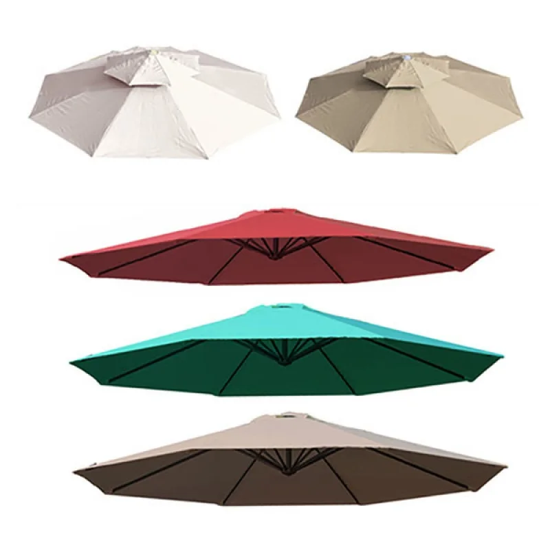 

Single/Double ribs Outdoor courtyard sunshade umbrella cloth replacement