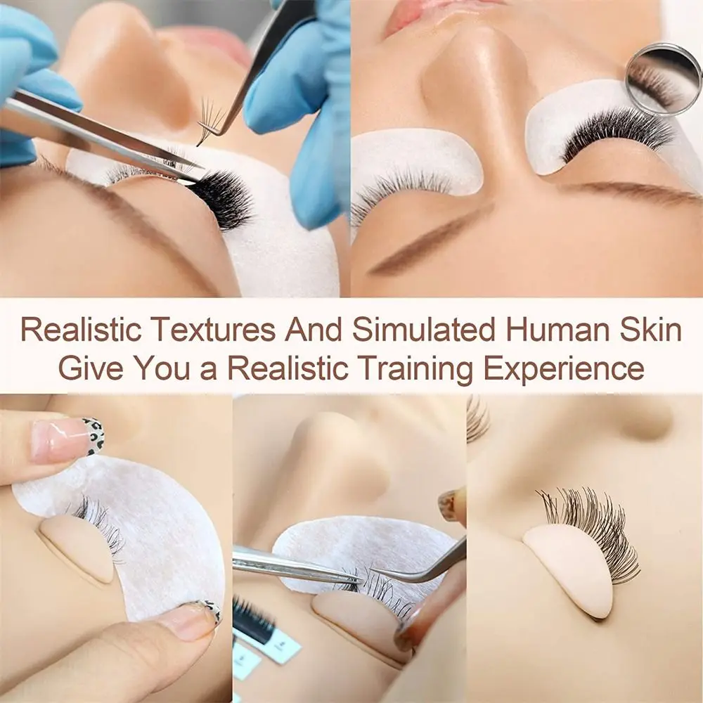 Replacement Training Lashes For Starter Practice Training Head Eyelashes Extension Training Model Grafting Eyelashes Tools