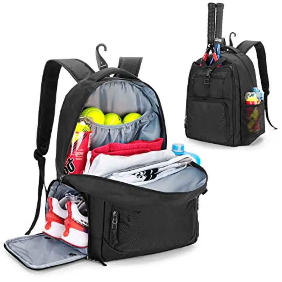 

Tennis Bag for Men/Women to Hold 2 Rackets Tennis Backpack with Separate Shoe Space for Tennis Sport