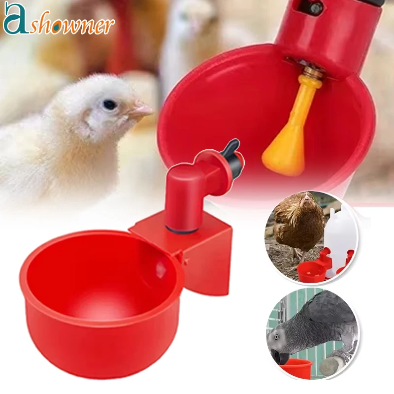 

Poultry Drinking Cup Automatic Waterer for Chickens Chicken Feeder Plastic Poultry Waterer Chicken Duck Goose Quail Waterer