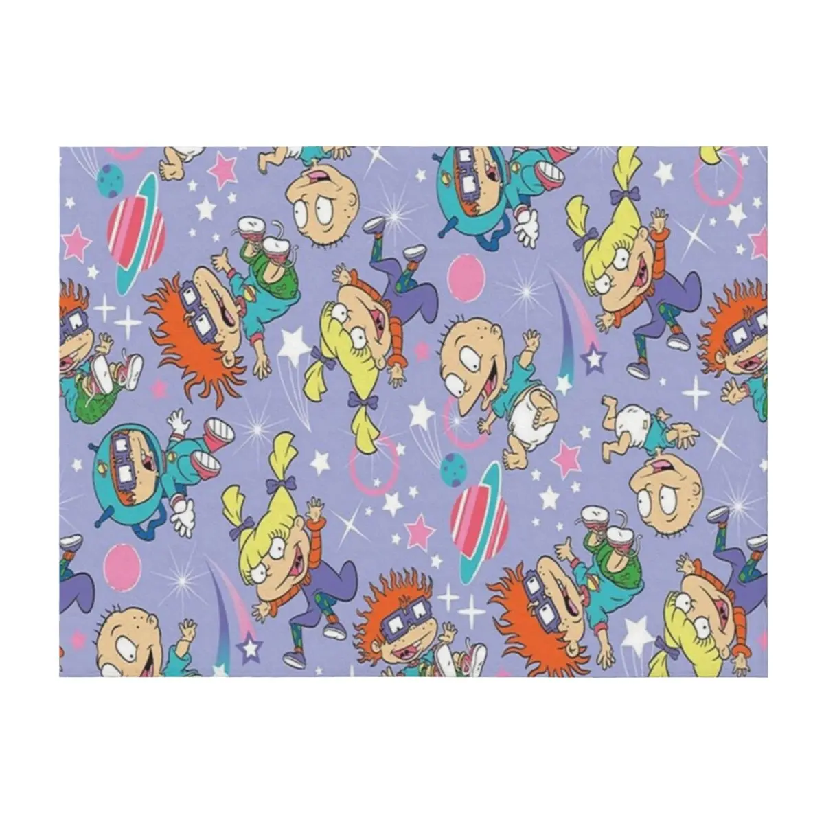 

Rugrat Throw Blanket Sofa Quilt Flannels Furry Travel Blankets