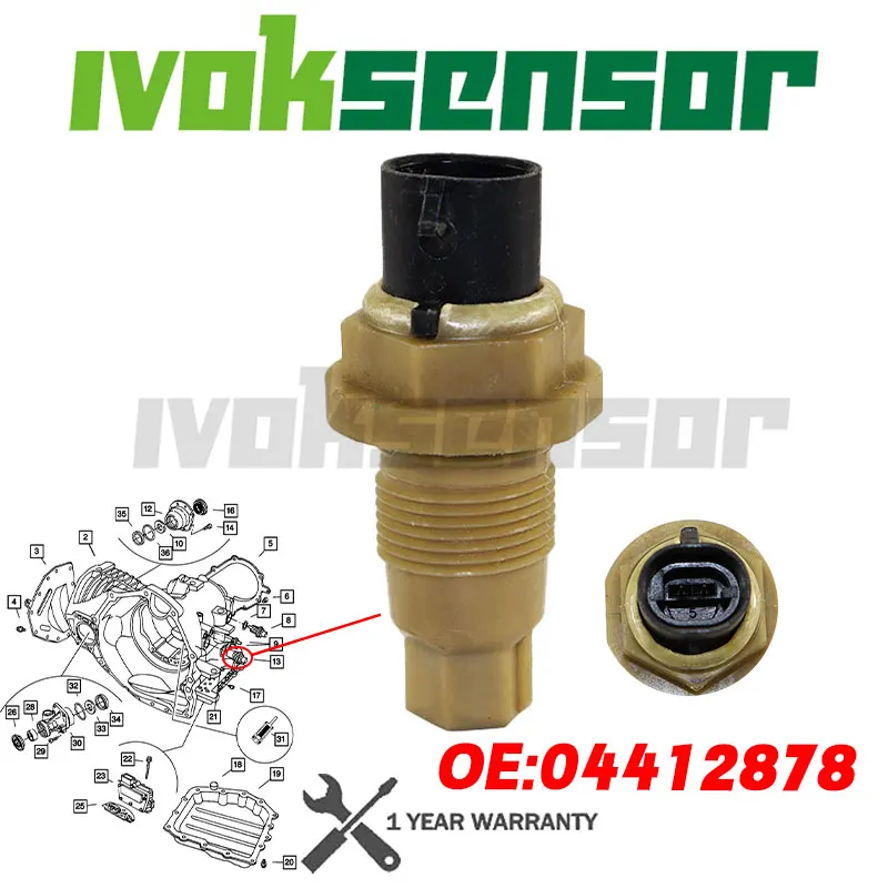 

04412878 Датчик скорости входного турбины трансмиссии для Jeep Cherokee Commander Compass Grand Cherokee Liberty Patriot Wrangler