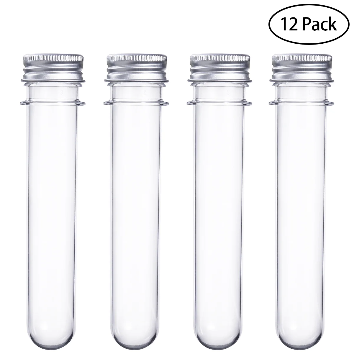 Test Tubes with Caps Liquid Storage Containers Portable Ergonomic Design Screw Top Lids