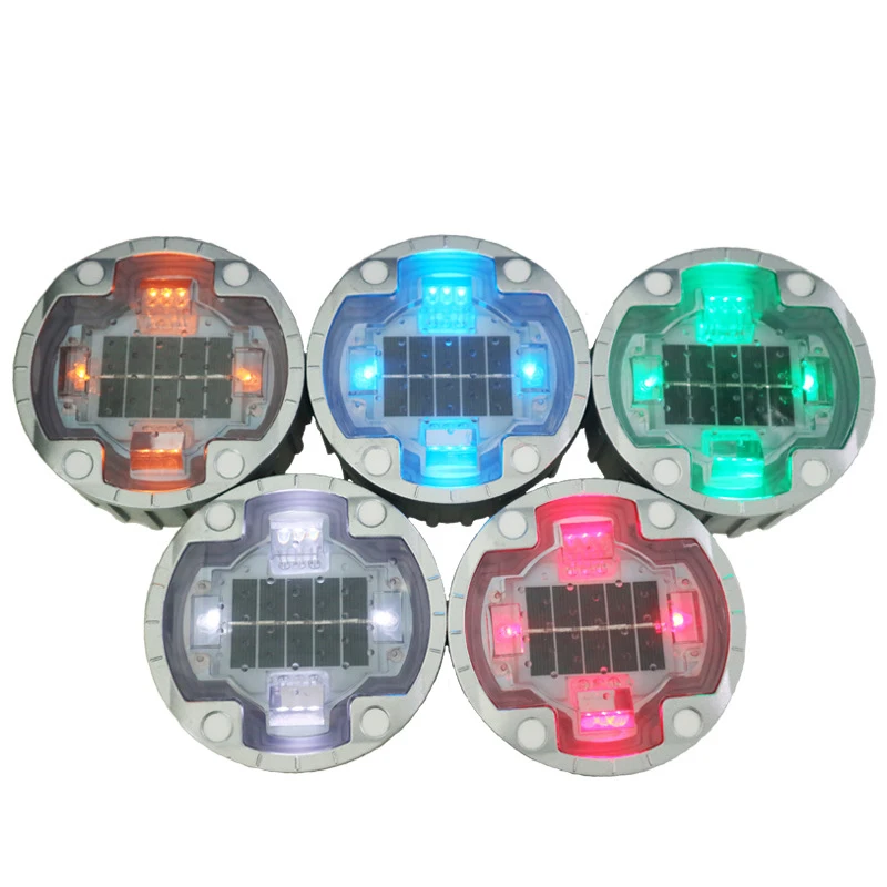 Flashing Anti-stress IP68 Waterproof Bullet LED Cast Aluminium NI-MH Flush Type Constant Cat Eyes Solar LEDS Road Stud