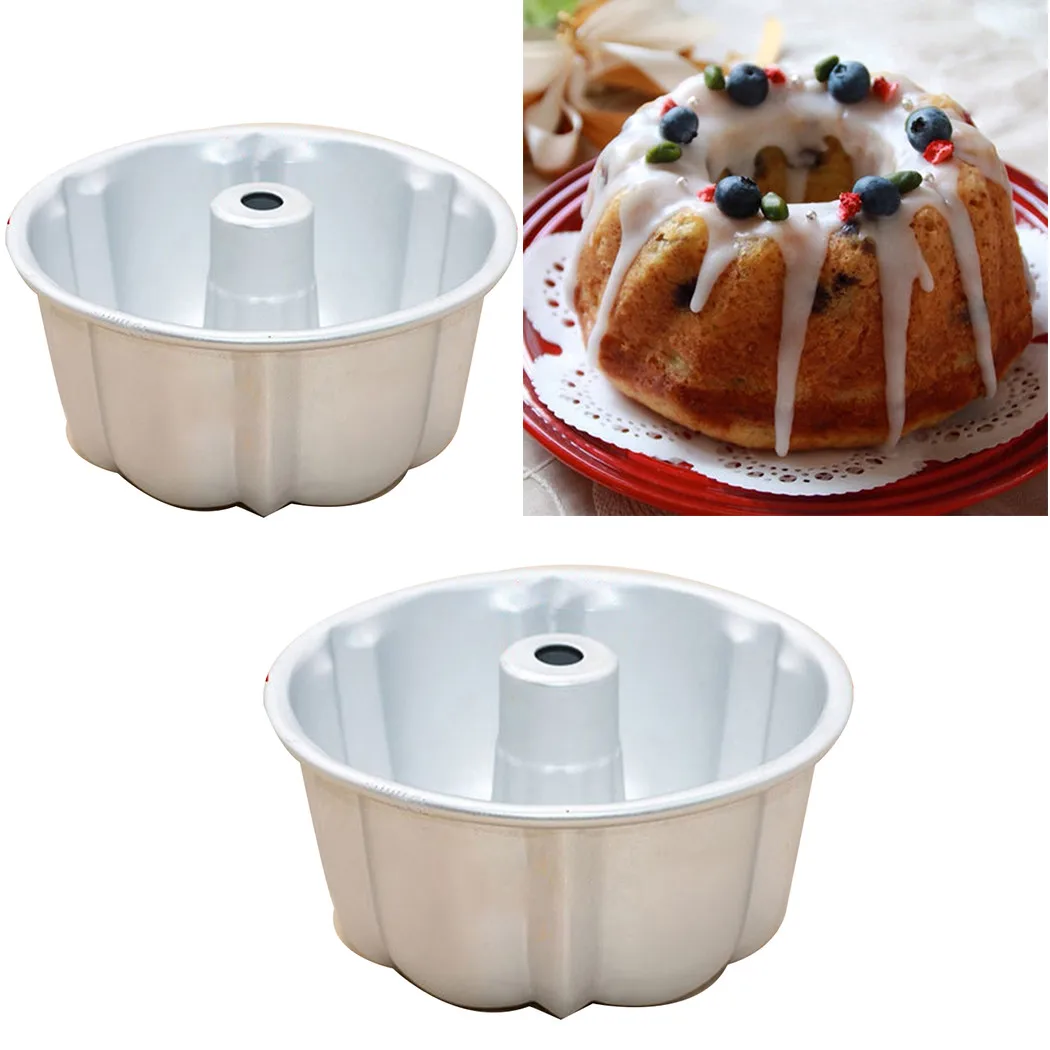 Non Stick Cake Mould Fluted Ring Cake Tin Cake Pan Tray Food-grade Metal Baking Mold Bakeware Kitchen Cake Tools