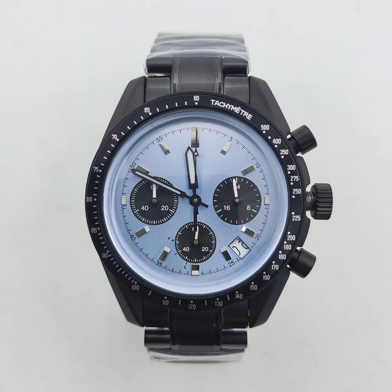 5 Colours 40mm Business Quartz Chronograph Black Case Six Hands VK63 Movement Waterproof Luminous Men's Watch Clock