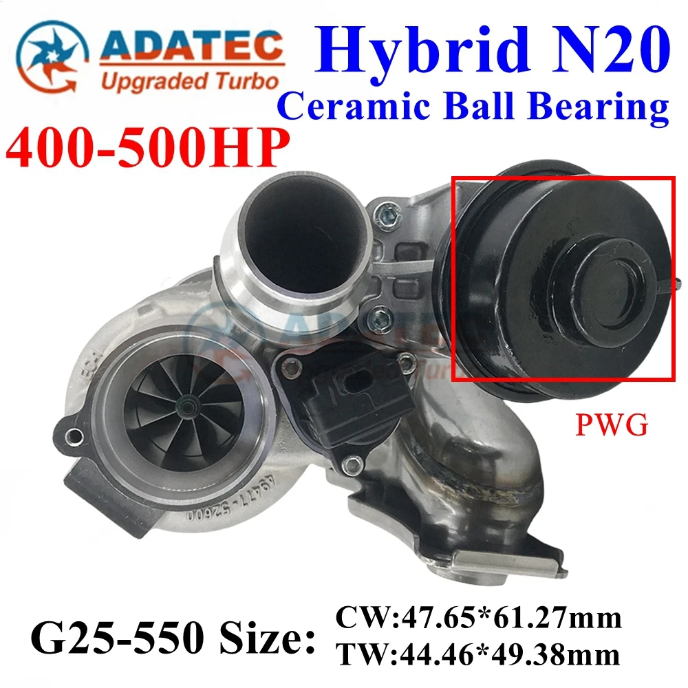 

49477-02000 Гибридный шарикоподшипник N20 49477-02006 G25-550 400-500 л.с. Турбокомпрессор TD04 Turbo Upgrade для BMW N20 N26 125 320 X1 X3