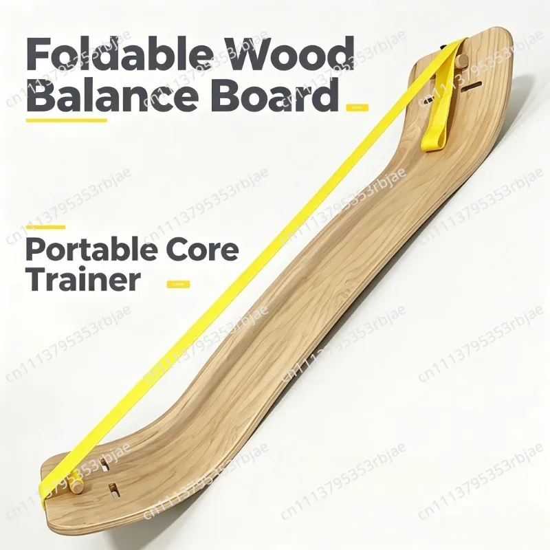 Professional grade folding balance training board, thickened maple wood, improved posture, unisex fitness goods