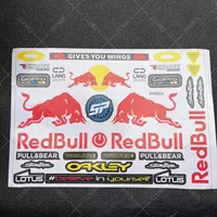 Big Red Bull Helmet Stickers Decal Logo Motorcycle Sticker