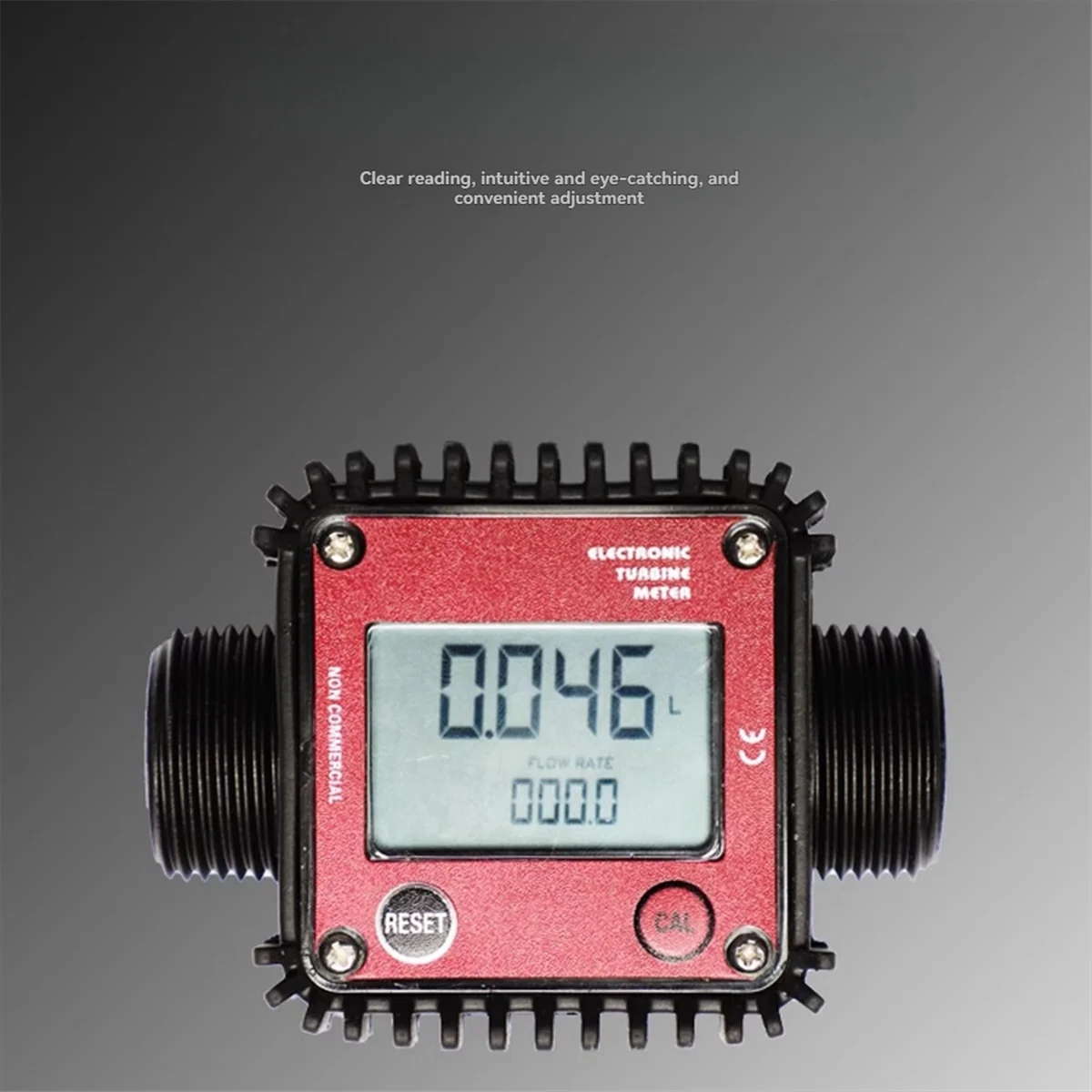 AA98 K24 مقياس تدفق التروس الرقمي مع شاشة LCD لزيت الوقود والماء واليوريا والعتاد تدفق متر الموضوع