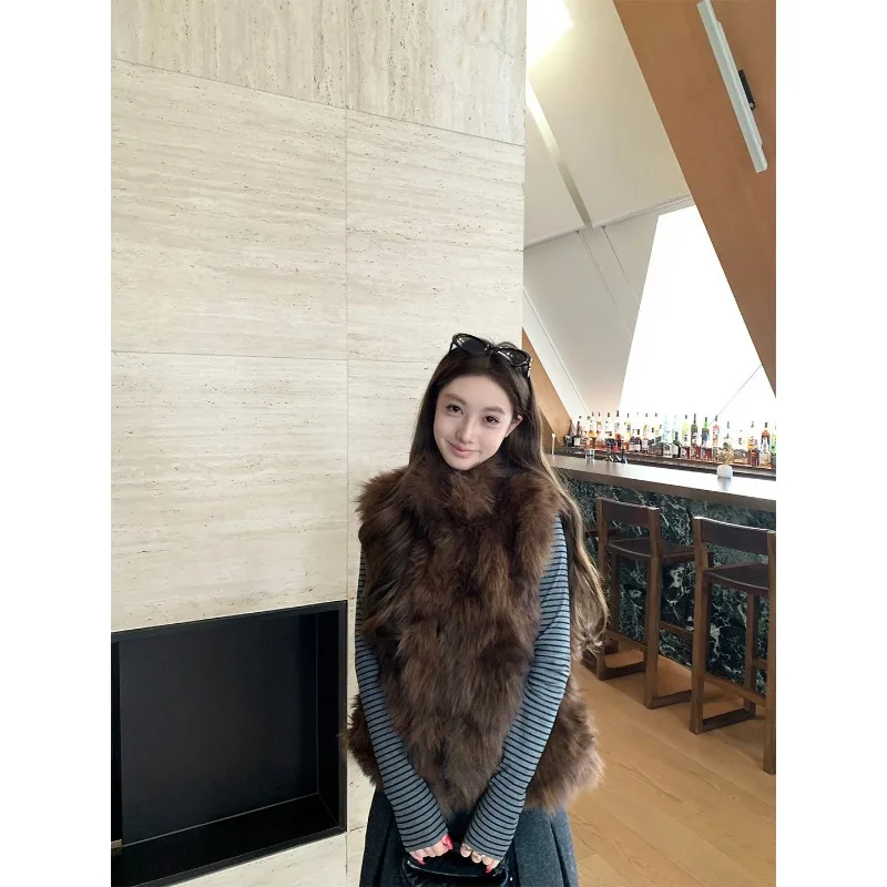 Korean Cloud Vest Eco-friendly Fur Coat, A Versatile Fashionable Winter New Women's Coat with Elegant Temperament Warm and Thick
