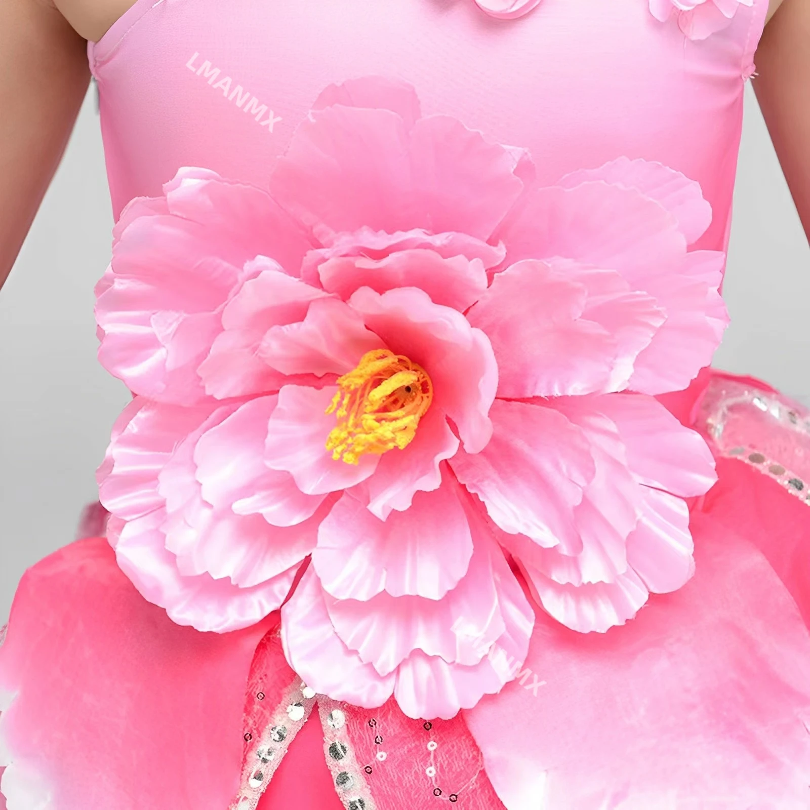 Children’s Peach Blossom Performance Costume Princess Girls’ Lotus Style Dresses National Opening Dance Magnolia Blossoms Outfit