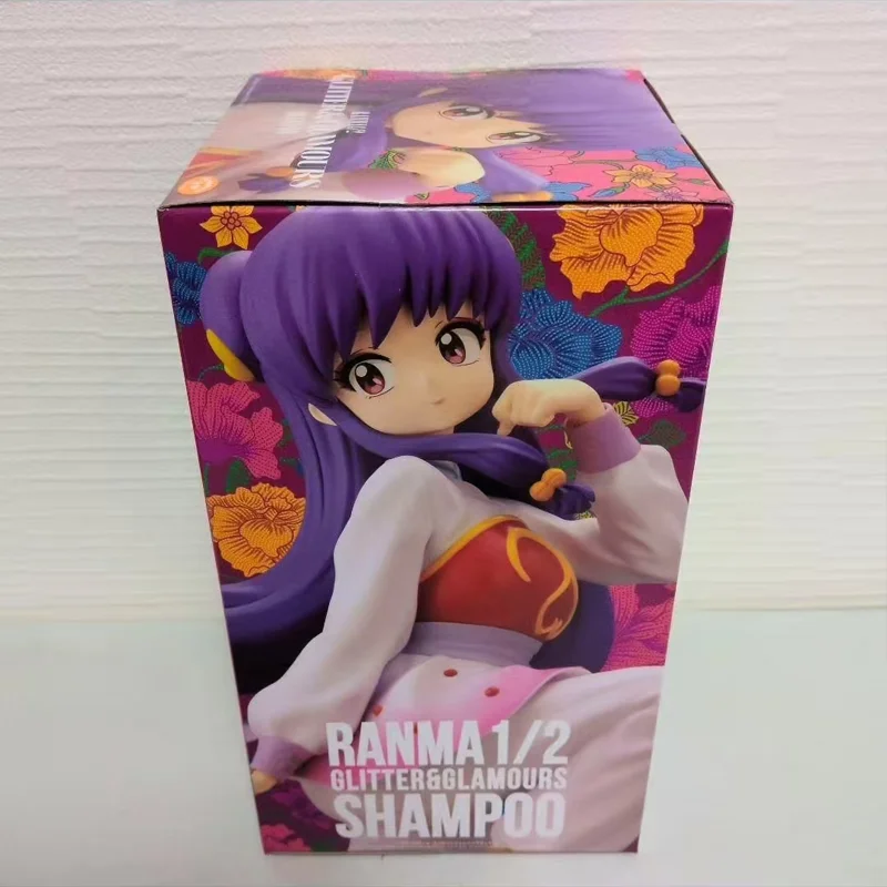 Genuíno original bandai banpresto ranma 1/2 glitter glamour shampoo postura de pé anime figura modelo desktop ornamento presente