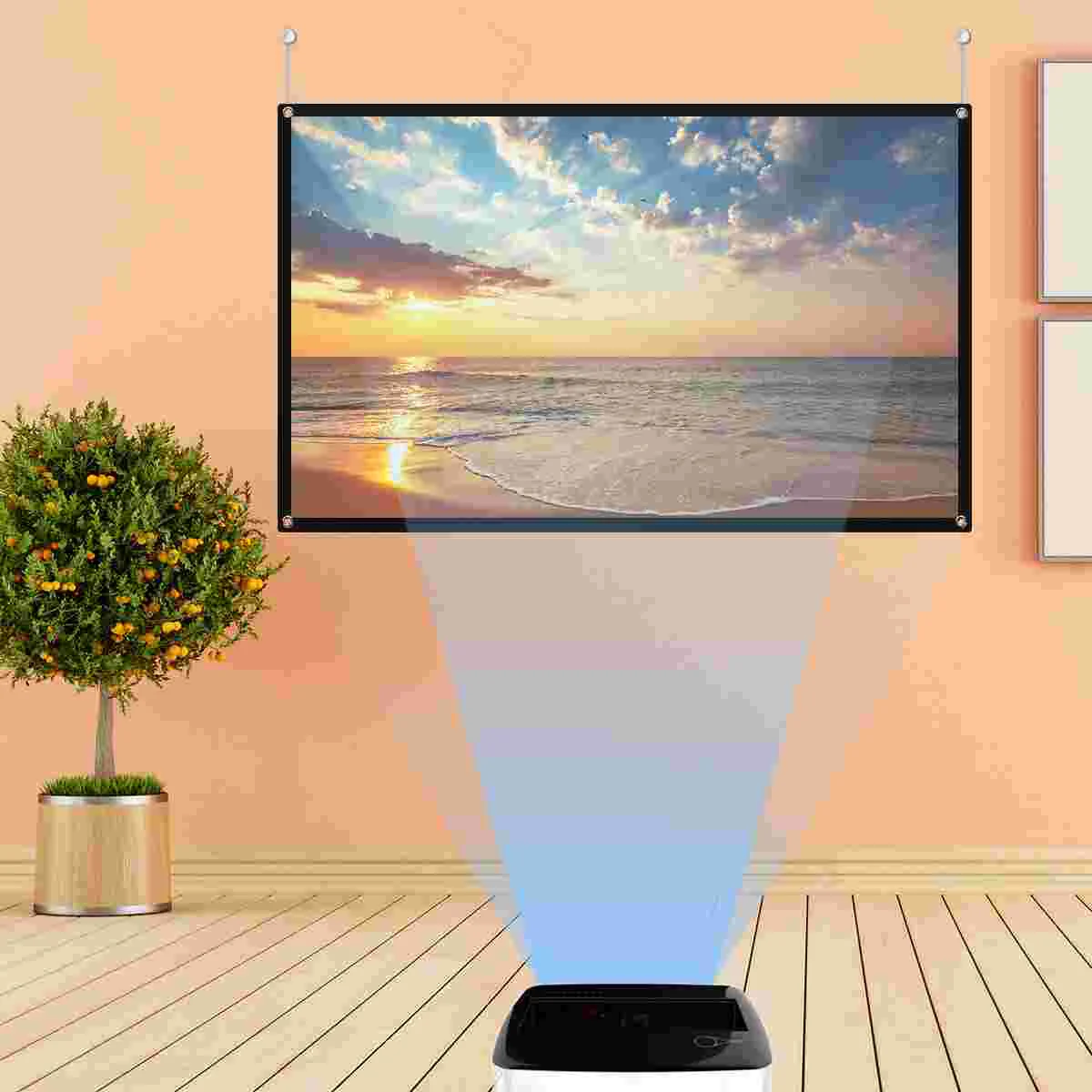 Zewnętrzna przenośna składana zasłona do projektora z ekranem projekcyjnym