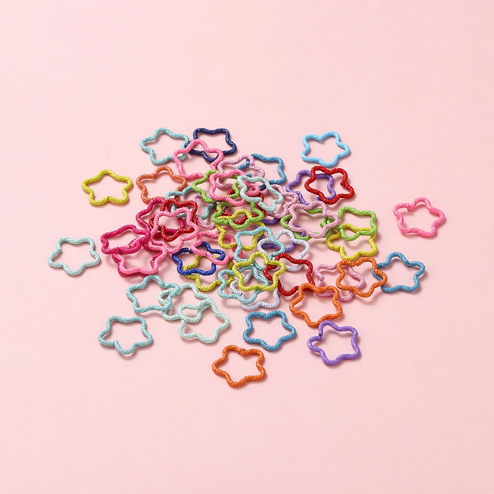 50pcs/lot 16mm Start Jump Rings Candy Color Open Split Rings Jump Rings Connector For DIY Jewelry Makings Findings Supplies