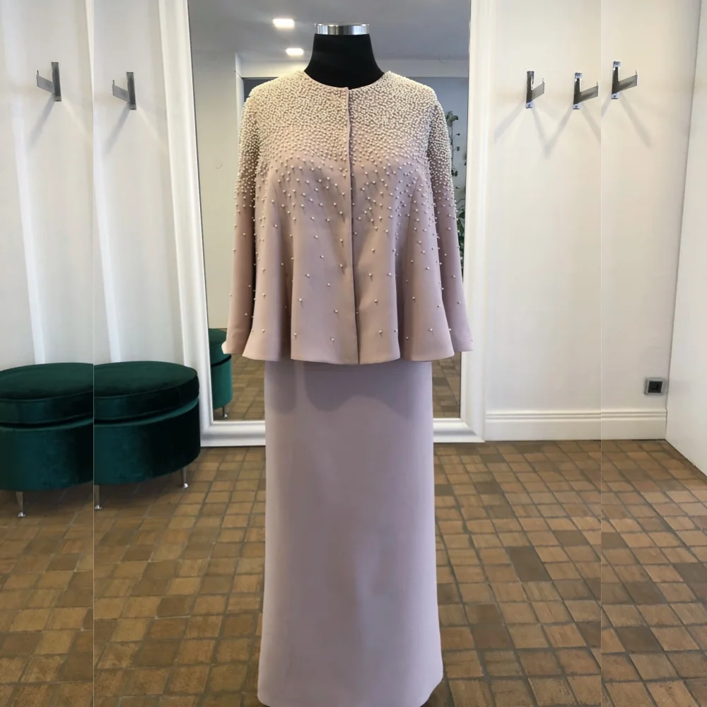 

Customized High Quality Evening Dress With Beading Bespoke Occasion Straight Long Dresses Elegant Party Wedding Guest