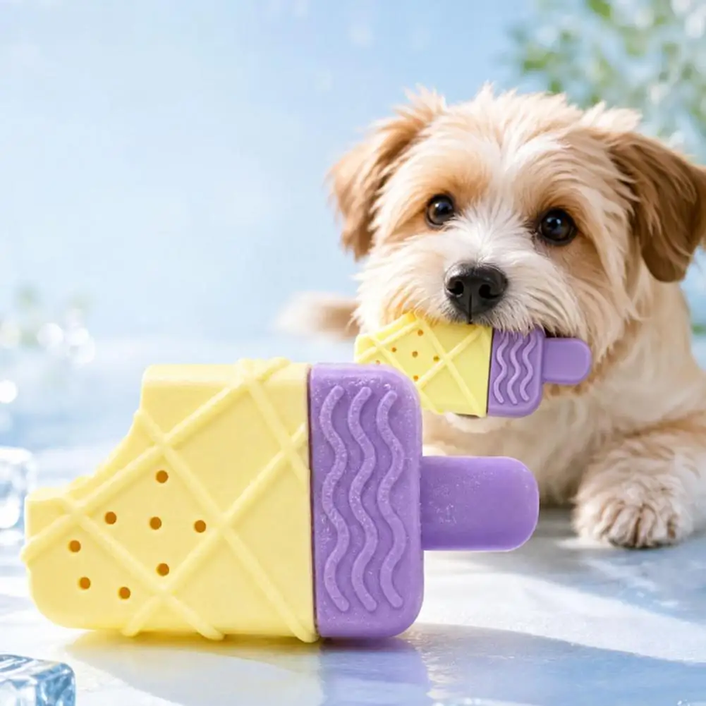 Pet Play Accessories Dog Chew Toys Dog Chew Toy for Summer Reusable Ice Freezer Toy Donut Shape Teeth Pet Toy for Heat Relief
